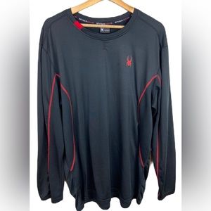 Spyder Men’s XL Black Performance Active Wear Long Sleeve Shirt